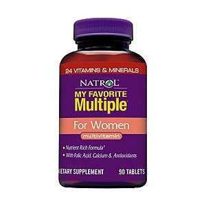 Natrol My Favorite Womens Multiple Supplement (Pack of 3, 90 Tablets 