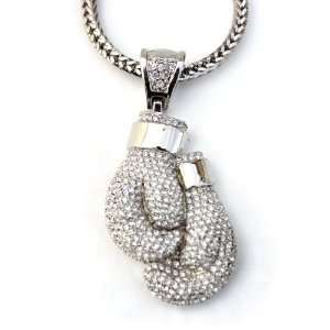  Iced Manny Pacquiao Boxing Gloves Bling Pendant + 36 