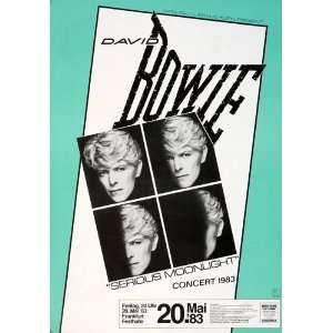 David Bowie   Serious Moonlight 1983   CONCERT   POSTER from GERMANY