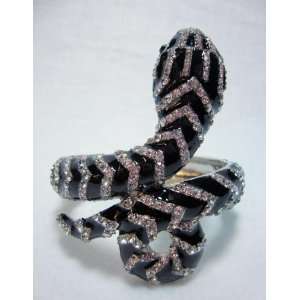  Black and White Crystal Snake Bracelet 