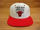 Vintage Chicago Bulls Snapback Hat 90s Jordan Rodman Adidas White Red 
