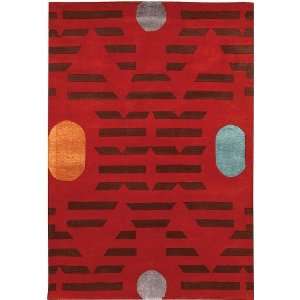 Chandra   Lost Link   LOS 1810 Area Rug   79 x 106   Red  