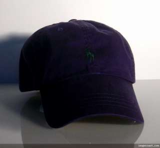 New POLO RALPH LAUREN Purple Mens BASEBALL CAP Hat Green PONY unisex 
