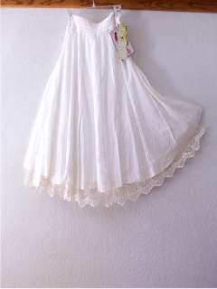   Crochet Lace Boho Bohemian Full Peasant Dress Skirt~8/10/6/M/Medium