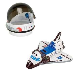  Jr Astronaut Helmet & Inflatable Space Shuttle: Toys 