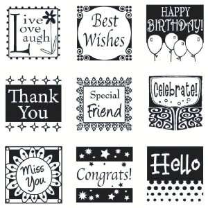  Inchies Clear Stamps: All Occasions: Home & Kitchen
