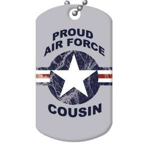  Proud Air Force Cousin Dog Tag and Chain 