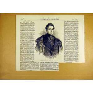  Portrait Lord Panmure Minister War Old Print 1855