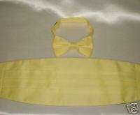 Yellow tuxedo cumberbun and Bow Tie Cummerbund New  