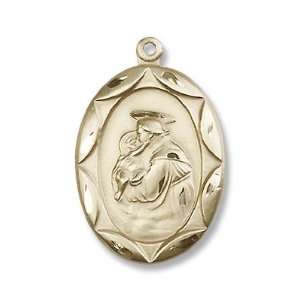  14kt Gold St. Anthony Medal, Patron Saint of Lost Articles 
