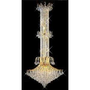Contour Design 20 Light 72 Gold or Chrome Entryway Chandelier with 
