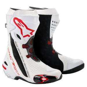   SUPERTECH R 2012 VENTED RACING STREET BOOTS WHITE/RED 47 Automotive