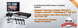 CH CCTV Security DVR Outdoor Camera System 19 LCD SKU#: DVR DK048EL 
