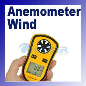 LCD Wind Speed Gauge Meter Anemometer NTC Thermometer  