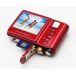   912 9MP Red Digital Camera with 2GB Memory Card  Overstock
