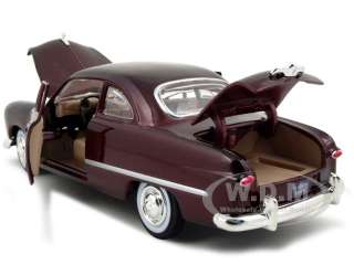 1949 FORD COUPE BURGUNDY 1:24 DIECAST MODEL CAR  