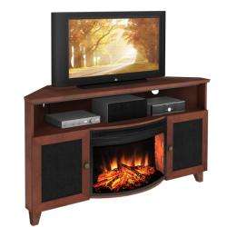 Shaker 60 inch Dark Cherry TV Console and Electric Fireplace 