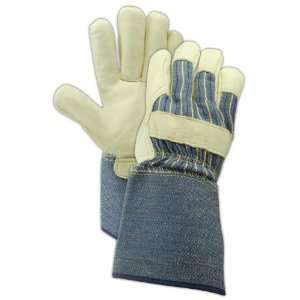 Magid DuraMaster TG525E Leather Glove, Gauntlet Cuff, Medium (Pack of 