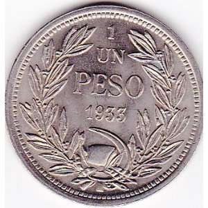  1933 Chile 1 Peso Coin: Everything Else