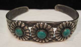   MAISELS STERLING SILVER CUFF BRACELET~TURQUOISE~INDIAN~NATIVE AMERICAN