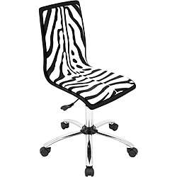 Printed Zebra Computer Chair  