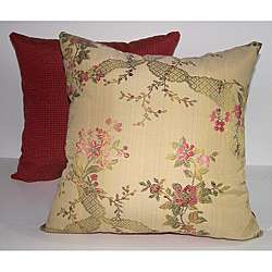 Garden Floral Antique Throw Pillows (Set of 2)  