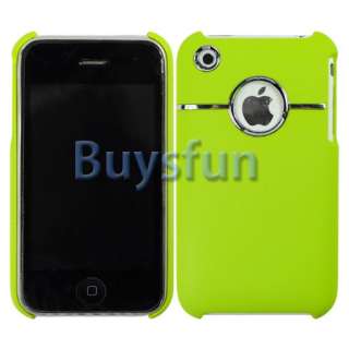 Deluxe Green Hard Case Cover w/ Chrome For Apple iPhone 3G 3GS  