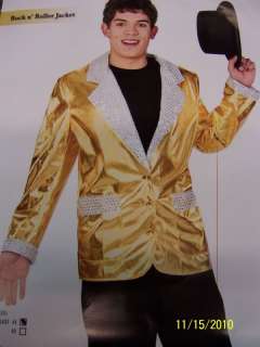 Rock N Roller Elvis Gold Sequin Adult Costume Jacket  