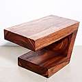 Hand carved Teak Wood End Table (Thailand)  Overstock