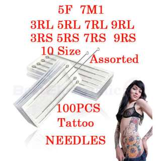100 PCS Tattoo Needles Round liner (RL) size (3,5,7,9) RS (3,5,7,9) 5F 