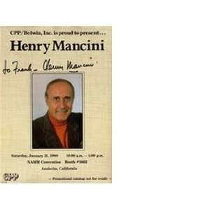  Henry Mancini   Autograph 