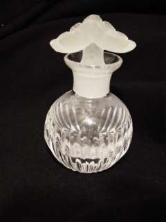 ROYAL GALLERY Crystal Fower Figural Perfume Bottle  