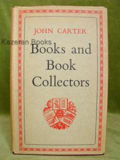 1956 First Edition Books & Book Collectors J Carter  