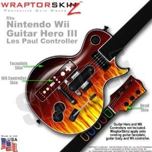 Fire Flames Skin by WraptorSkinz TM fits Nintendo Wii Guitar Hero III 