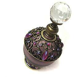 Glass Purple Perfume Bottle  