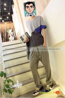  Fashion Trendy Harem Sports Casual Trousers Pants Black Grey New #036