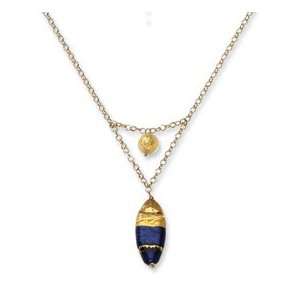  14k Murano Glass Bead V Necklace: Jewelry