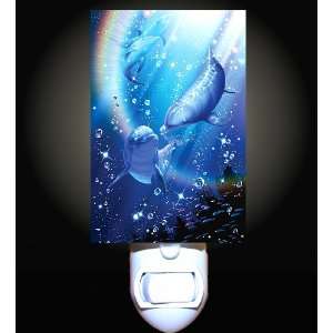 Dolphin Bubbles Decorative Night Light