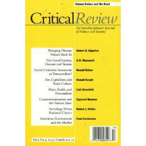 Critical Review: An Interdisciplinary Journal of Politics and Society 