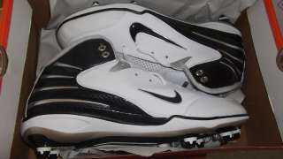 NEW MENS SHOE CLEATS NIKE AIR ZOOM ASSASSIN WHITE BLACK  