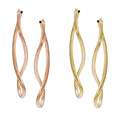 Tressa Gold or Rose Goldplated Silver Brushed Figure 8 Earrings MSRP 