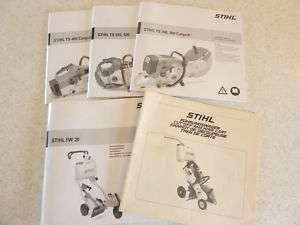 STIHL Cut off Saw Various Manuals TS 400 TS 800 + carts  