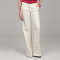 Calvin Klein Womens Tie Front Linen Pants  