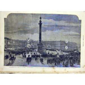  Saint Petersburg Russia Square French Print 1866