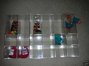 Lucite Acrylic Display Case 18 compartments open face  