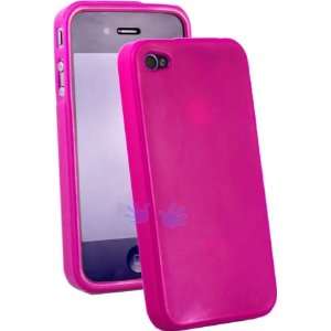  IGg Solid TPU iPhone 4 Case   Solid Pink Cell Phones 