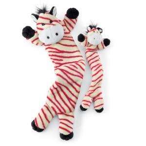   Holiday Zebra Red Candy Cane Striped Dog Toy