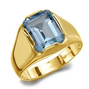   18 karat Gold with Blue Topaz, form Solitary, weight 7 grams Jewelry