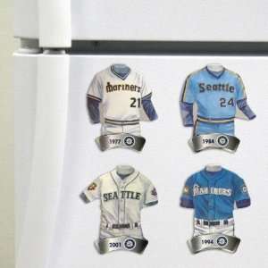  Seattle Mariners Jersey Evolution 4 Pack Magnets: Sports 
