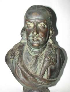 Nice spelter Benjamin Franklin bust   